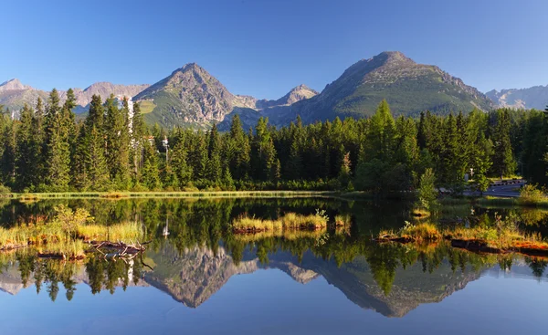 Printemps lac naturel en Slovaquie Tatra montagne — Photo