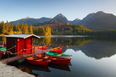 Slovakya tatra - strbske pleso dağ gölü