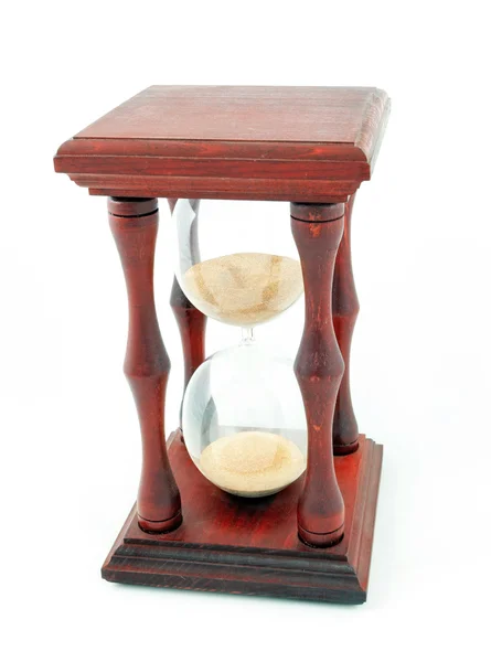 Timglas, timglas, sand timer, sand klocka isolerat på whi — Stockfoto