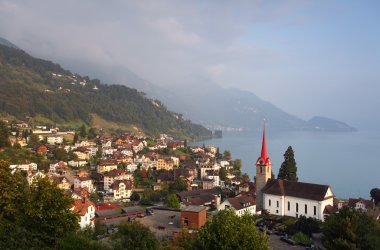 Dört kanton canton İsviçre göl. köy - weggis