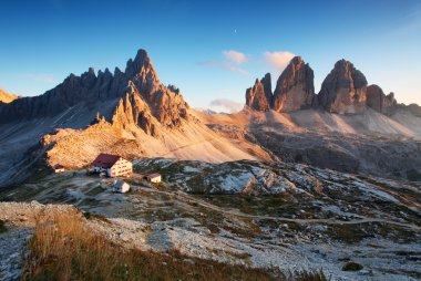 Dolomites dağ panorama İtalya