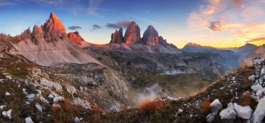 Dolomites dağ panorama İtalya