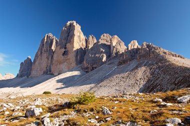 gün batımında - tre cime di lav İtalya Dolomites dağ panorama