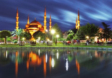 İstanbul 'daki mavi cami, hindi.