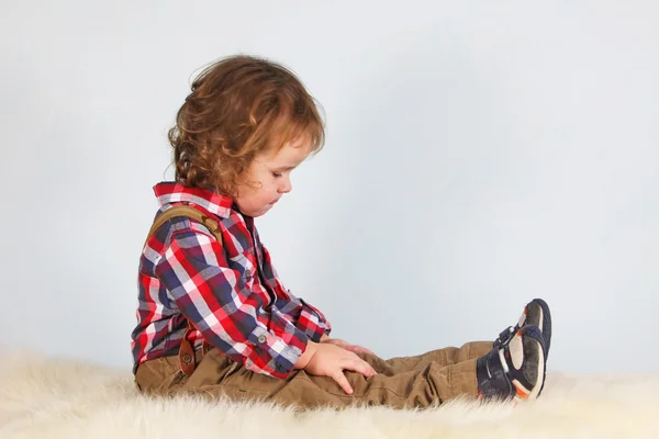 Boy, portrait, studio — Stock Photo, Image