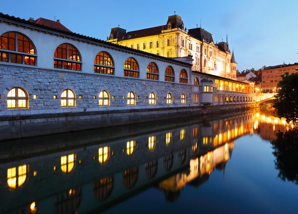 Ljubljana geceleri — Stok fotoğraf