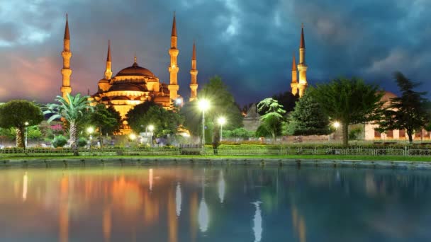 Istanbul, blauwe moskee - time-lapse — Stockvideo