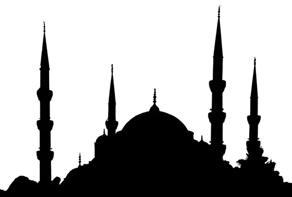 Sziluettjét - Kék mecset - Isztambul — Stock Fotó