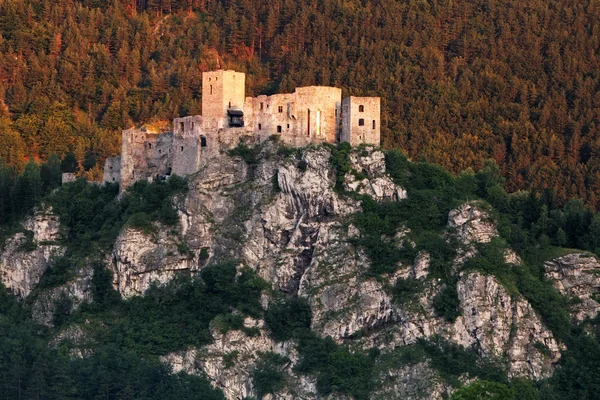 Slovacchia Rovina del castello Strecno — Foto Stock