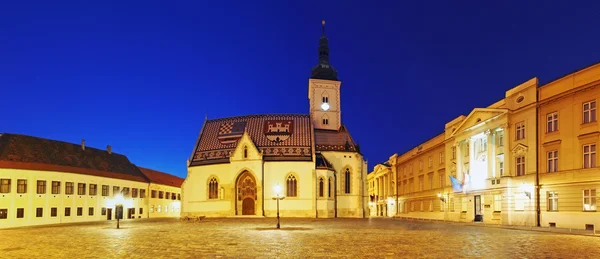 Hırvatistan 'ın Zagreb kentindeki St. Mark Kilisesi — Stok fotoğraf