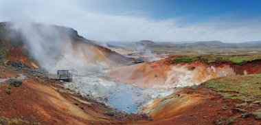 seltun, İzlanda - reykjanes Yarımadası'nda aktif volkanik alan