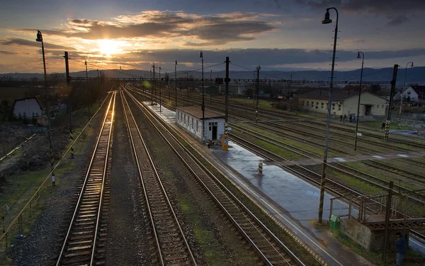 Järnvägsstation — Stockfoto