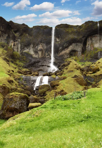 Hvertisfljot watervallen, Zuid-kust van IJsland — Stockfoto