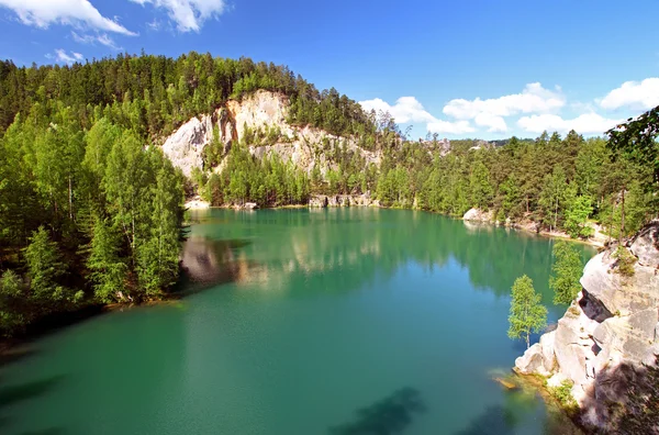 Lake in the national park of Adrspach — Stock Photo, Image