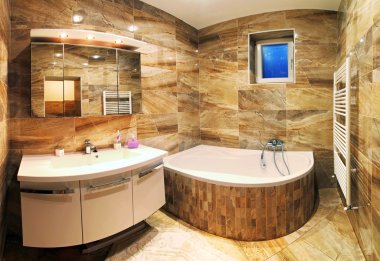 modern ev banyo iç