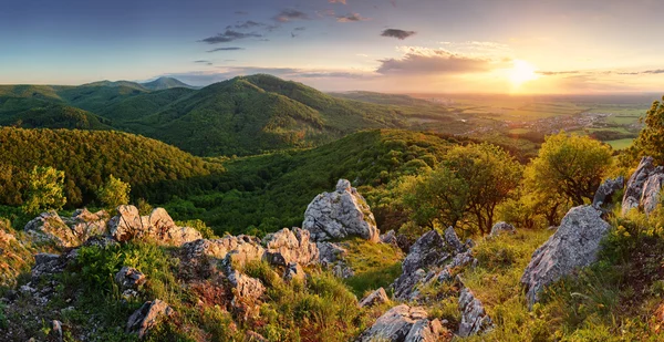 Topp i solnedgången - Slovakien berg — Stockfoto