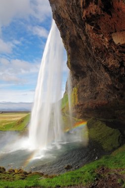 Seljalandsfoss. Beautiful waterfall in Southern Iceland. clipart
