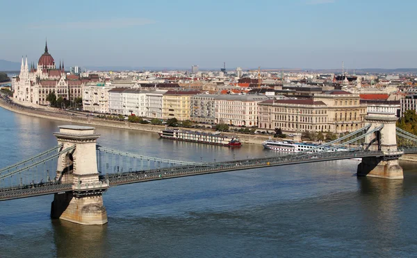 Budapešť - panorama z hradu — Stock fotografie