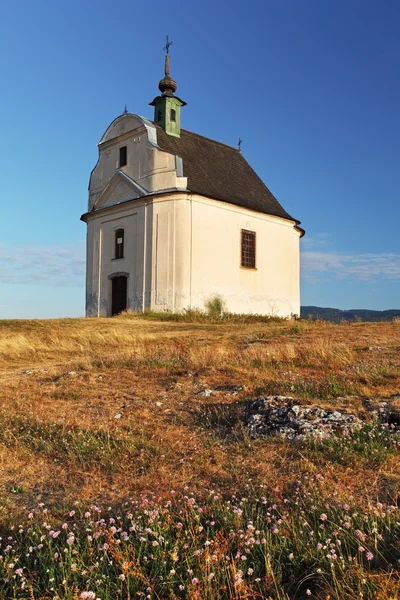 Holy cross baroque chapel on the hill Siva brada - Spis — Stock Photo, Image
