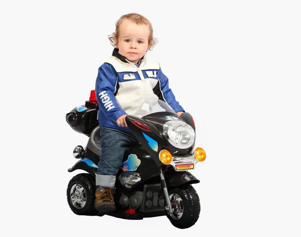 Little child on motorcycle — Stock Photo, Image