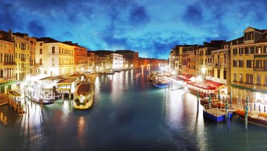 Venedik - grand canal rialto Bridge, İtalya