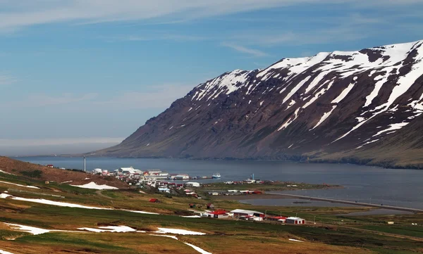 Bahar, dağlar fiyort iin İzlanda — Stok fotoğraf