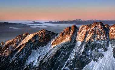 Sunrise tatra mountain
