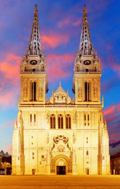Cathedral at sunrise clipart