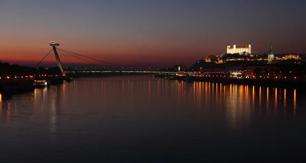 Bratislava at twilight — Stock Photo, Image