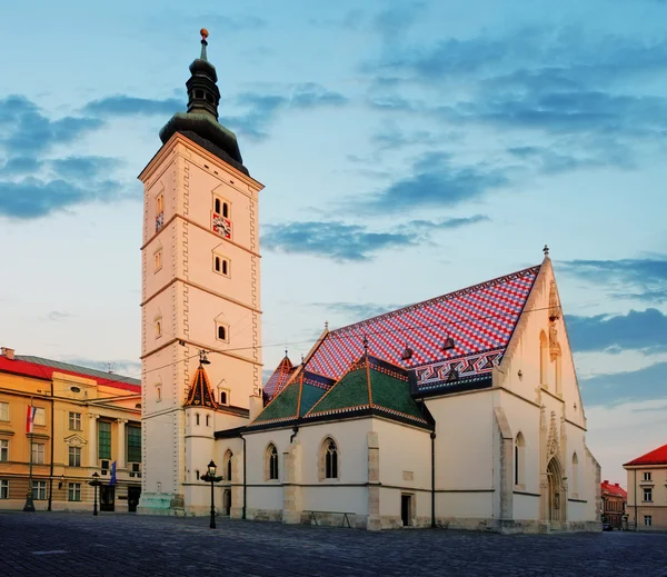 Záhřeb církev - svatého Marka — Stock fotografie