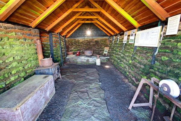 Interior da antiga casa da Islândia — Fotografia de Stock