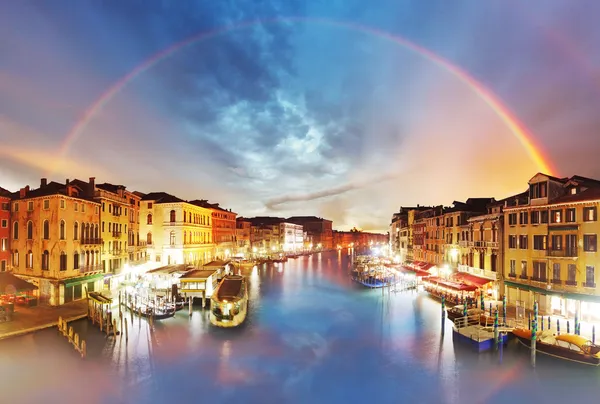 Velence - Grand Canal, a Rialto-hídtól, Olaszország — Stock Fotó