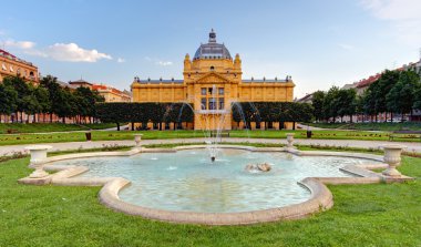 Zagreb 'de sanat pavilyonu. Hırvatistan
