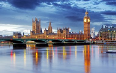 Londra - big Ben'e ve Parlamento, İngiltere evler