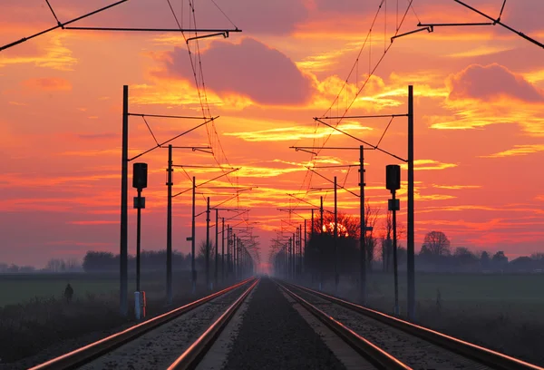 Railway, raolroad — Stock Photo, Image