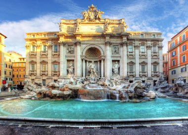 Trevi Fountain, rome, Italy. clipart