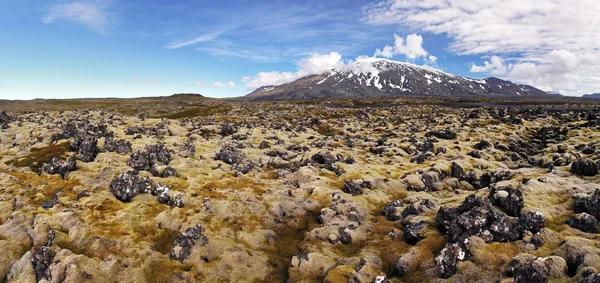 Vulcano in Islanda occidentale con campo di lava - Snaefellsjokull — Foto Stock