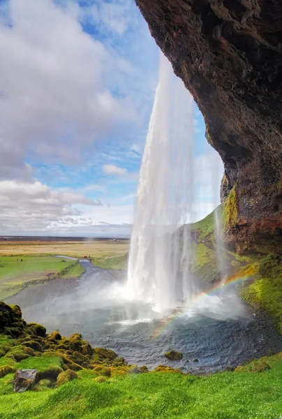 Islandu vodopád - seljalandsfoss — Stock fotografie