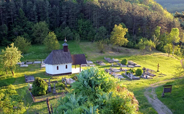 Cimetière vert - vue aérienne — Photo