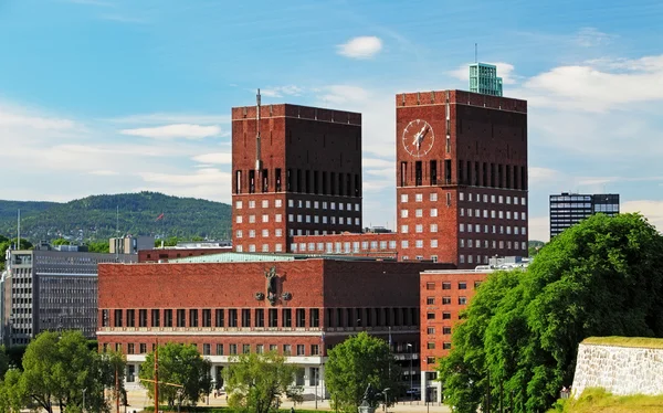 Ayuntamiento de Radhuset, Oslo, Noruega — Foto de Stock