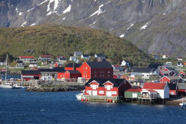 dağ - lofoten, reine ile Norveç Köyü