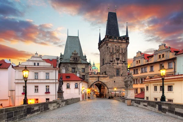 Prag Visa från Karlsbron — Stockfoto