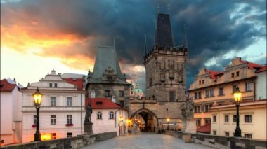 Prag - charles Köprüsü, zaman atlamalı