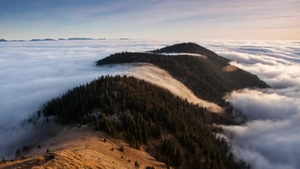 Time Lapse Clouds Fall Mountain Landcape Sunset Eslováquia — Vídeo de Stock