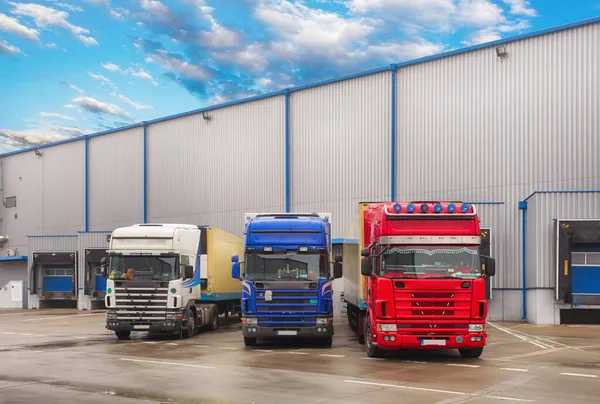 Parking Trucks Warehouse Freight Transportation — Stock Photo, Image