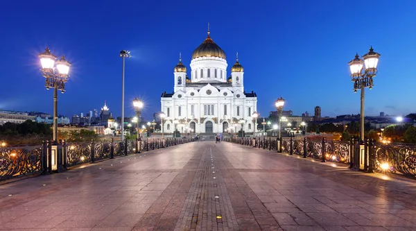 Stad Moskou Belangrijkste Orthodoxe Kerk Van Rusland Kathedraal Van Christus — Stockfoto