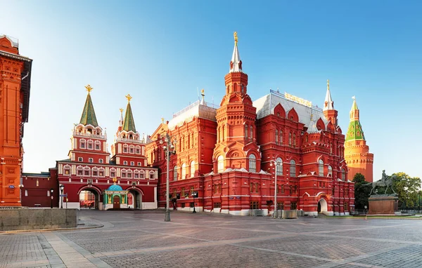 Κρατικό Ιστορικό Μουσείο Στην Κόκκινη Πλατεία Στη Μόσχα Ρωσία — Φωτογραφία Αρχείου