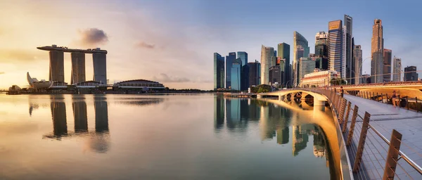 Skyline Singapur Con Rascacielos Asia — Foto de Stock