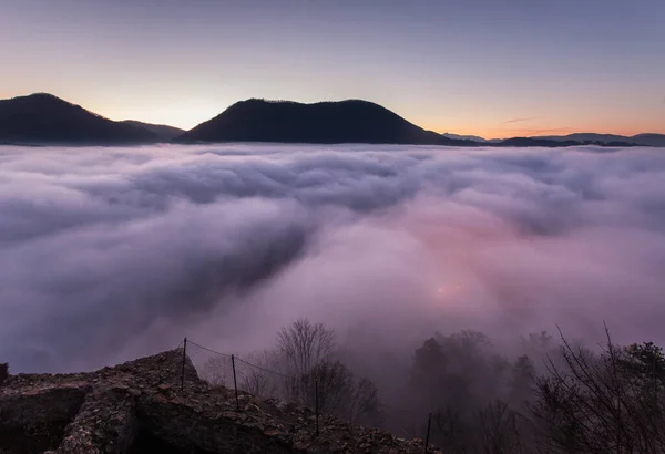 Nad Chmurami Krajobraz Natury — Zdjęcie stockowe