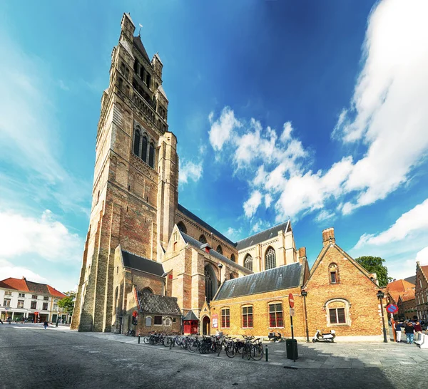 Bruges Saint Kurtarıcı Nın Katedrali Sint Salvatorskathedraal Eski Bucak Kilise — Stok fotoğraf